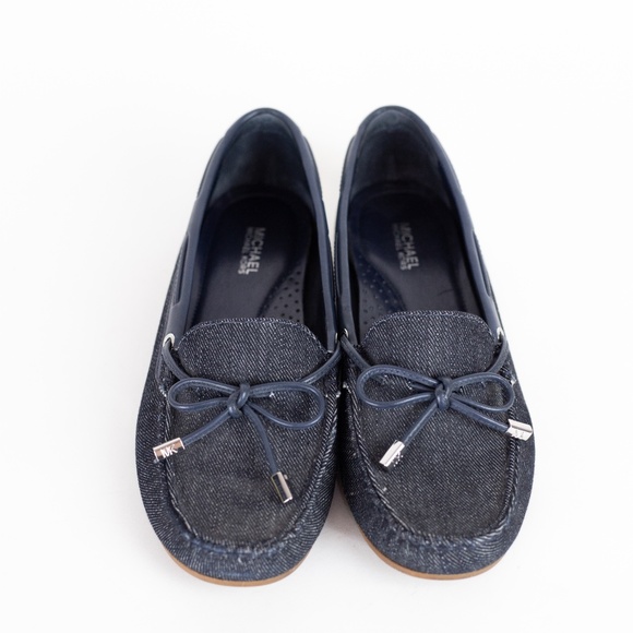 Michael Kors Denim Moccasin Loafers Flats Women’s 7M - Picture 1 of 10